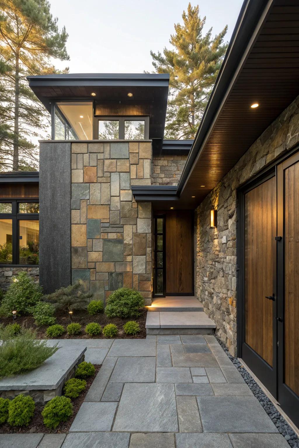 Bring contemporary flair to your home with eye-catching geometric stone designs.