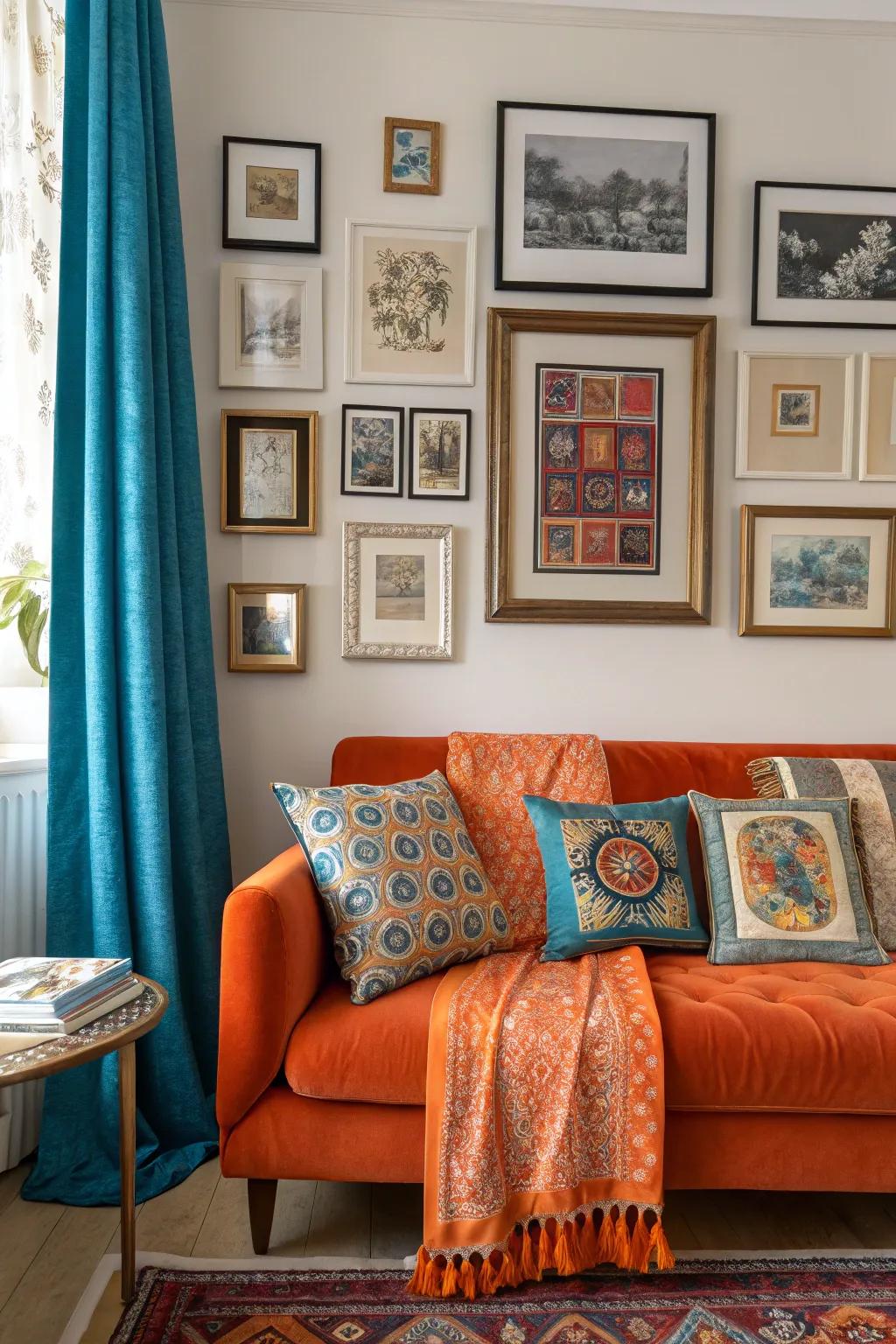 Frame the past with vintage fabrics that bring timeless charm to your decor.
