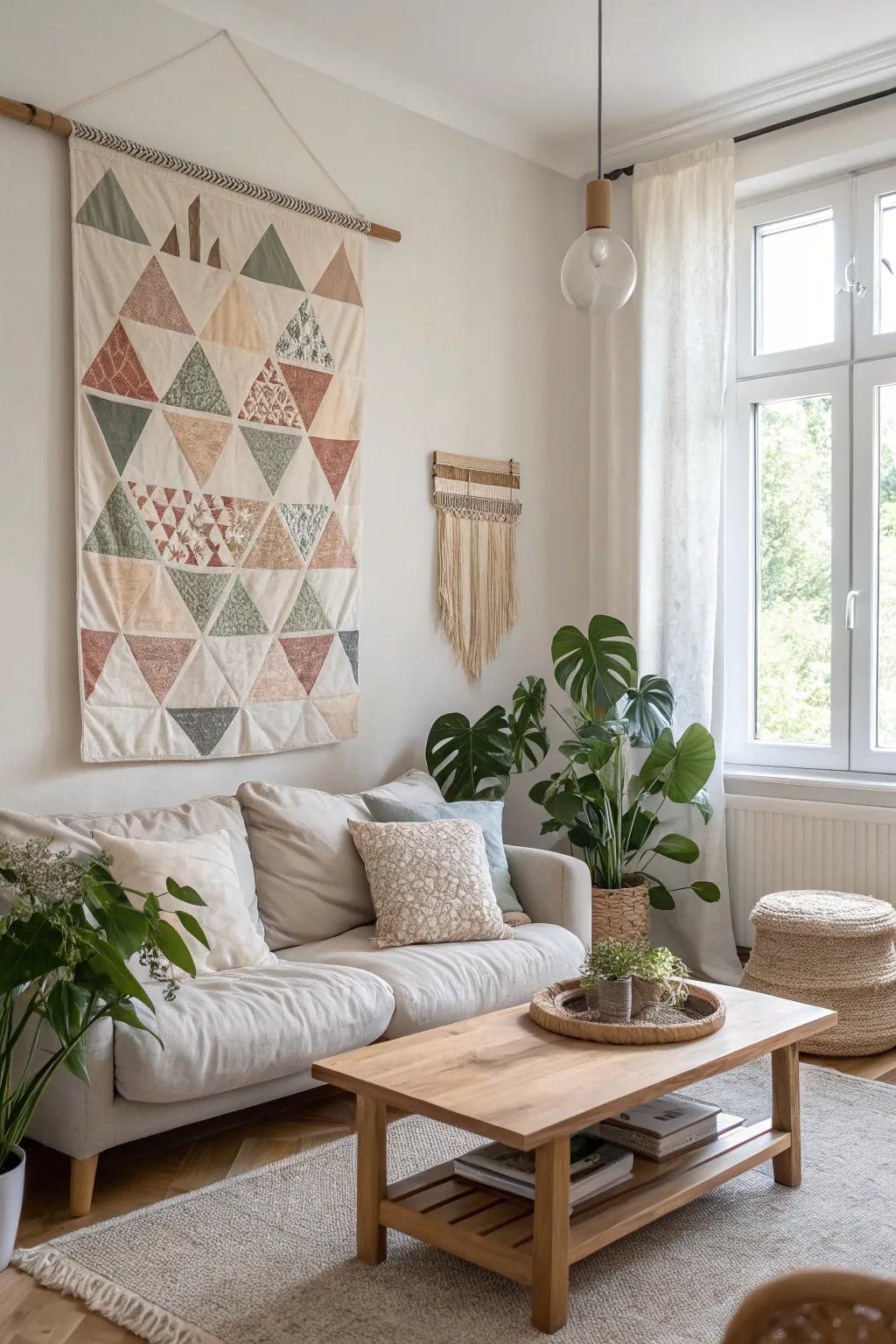 Add texture and color to your walls with DIY fabric wall art that reflects your personal style.