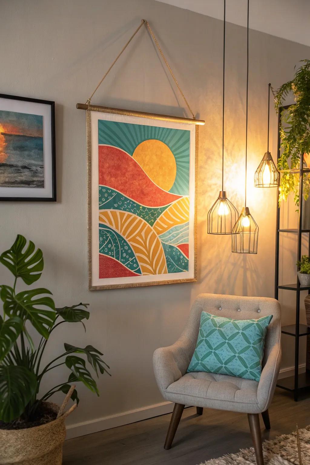 Illuminate your art with perfect lighting to enhance its beauty.