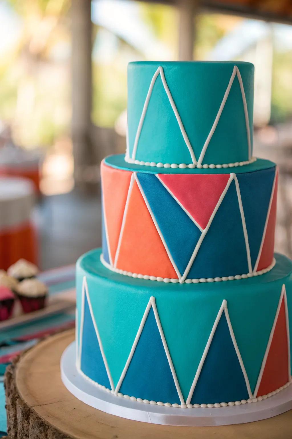 Modern and bold! Geometric cakes for the contemporary soul.