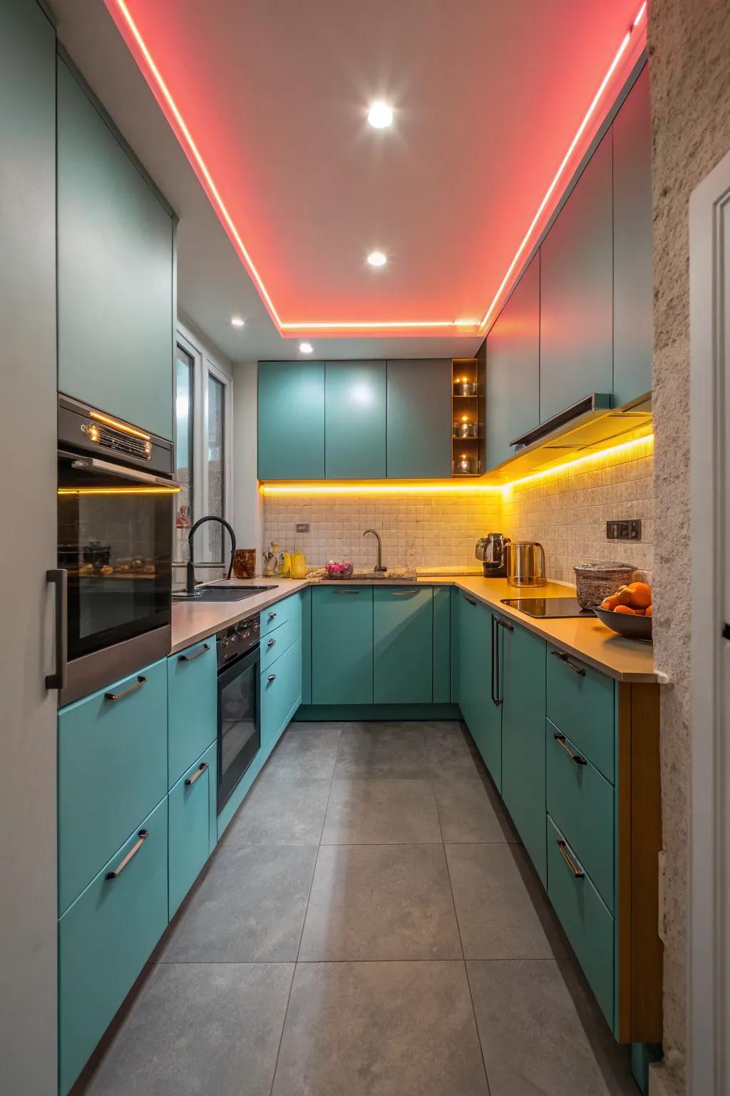 Cove lighting adds warmth and dimension to your kitchen space. 🌟 #CoveLighting #MinimalistDesign #HomeDecor