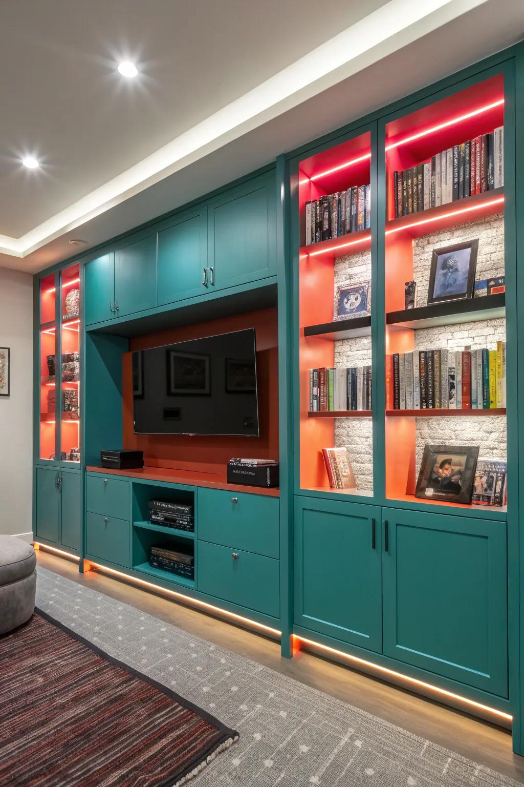 Highlight your collections with bookcase lighting that adds warmth and charm.