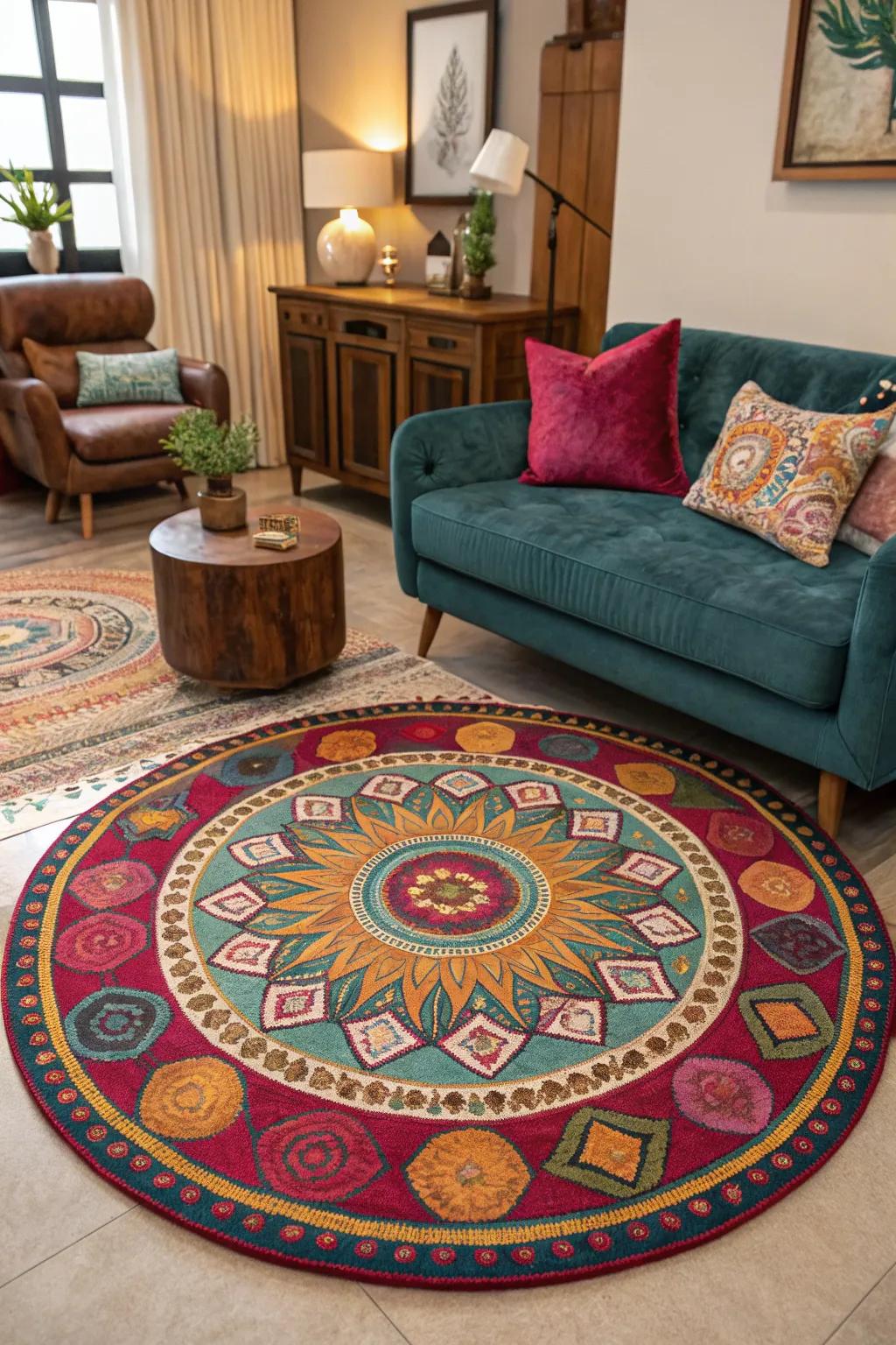 Unleash your style with eclectic patterns that speak volumes. #EclecticDesign #RugLove