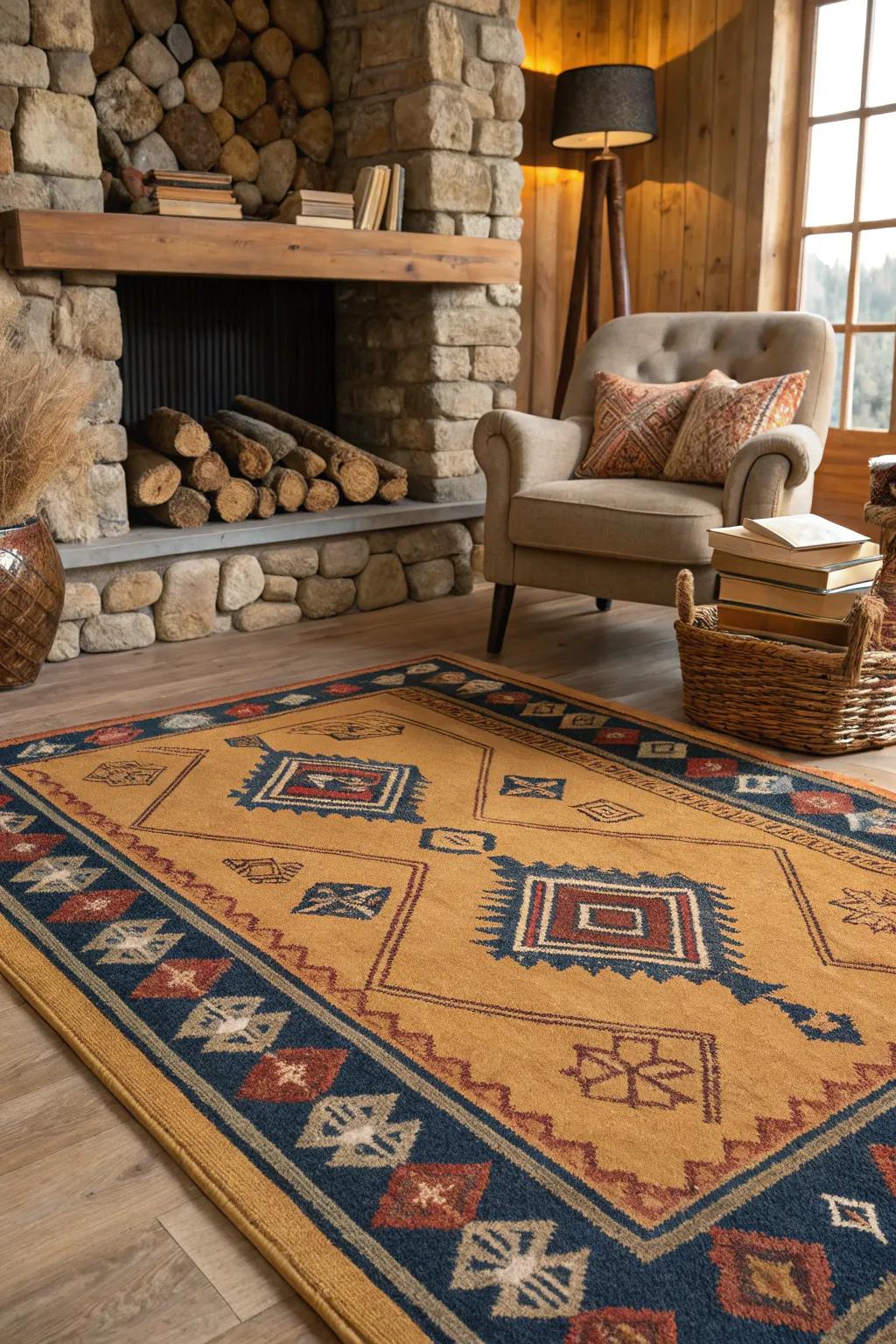 Express your creativity with an artistic rug that makes a statement.