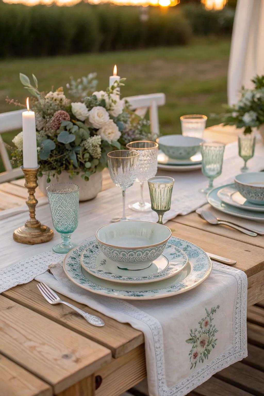 Add charm and nostalgia to your table with vintage elements that tell a story. 🍽️ #VintageCharm #SummerDecor