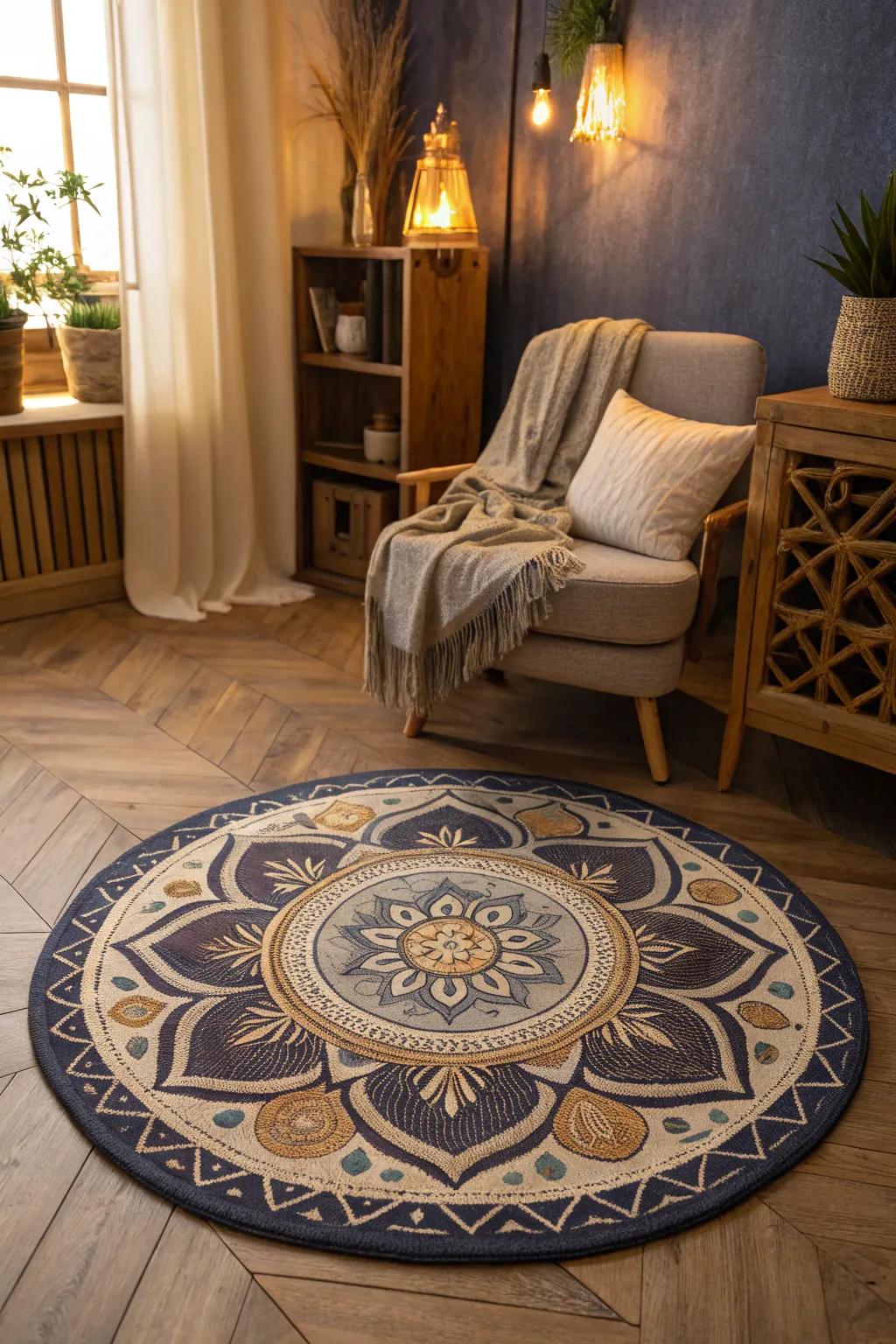 Find your center with mandala inlays that bring harmony and peace to your space.
