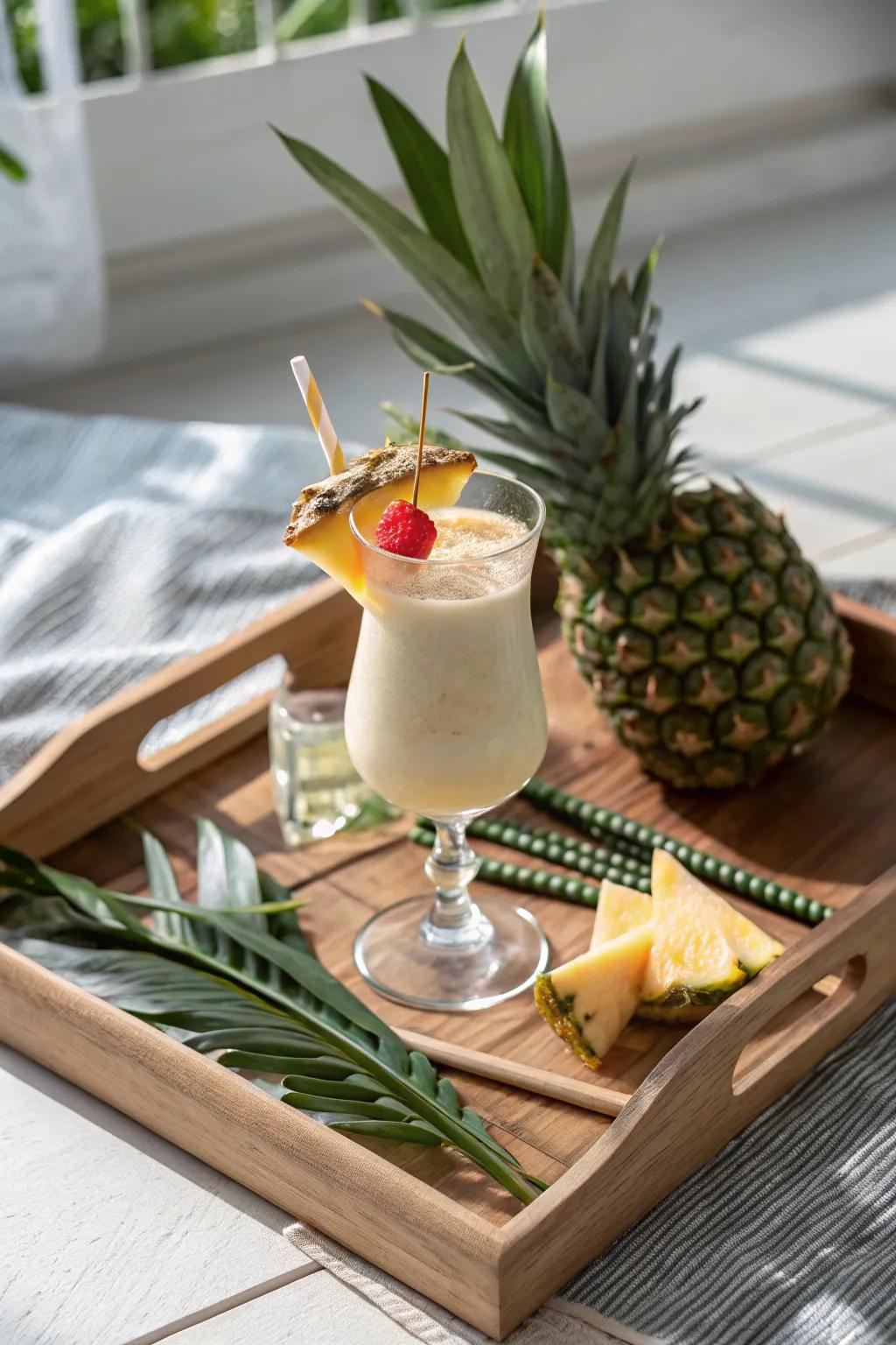 Quench your thirst with vibrant tropical cocktails that pack a flavorful punch.