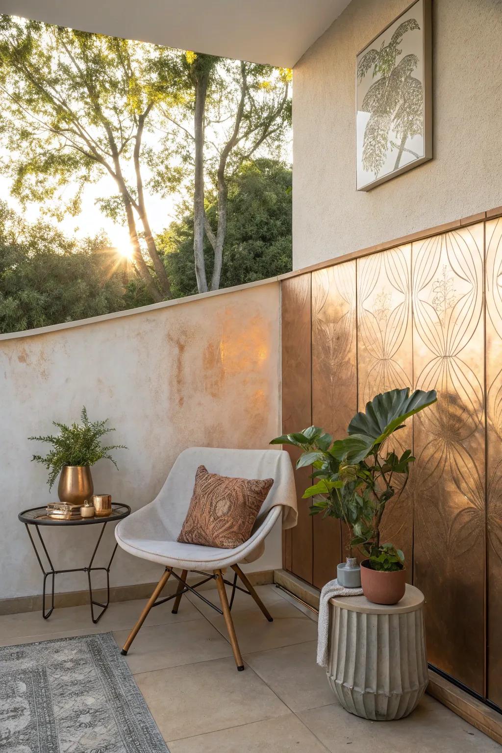 Glam up your space with metallic accents that shimmer and shine.