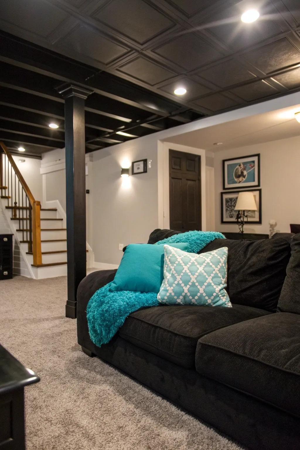 A touch of color can breathe new life into your monochrome scheme.