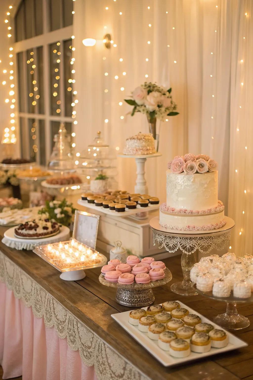 Indulge your guests with a dessert bar that offers a sweet escape from tradition.