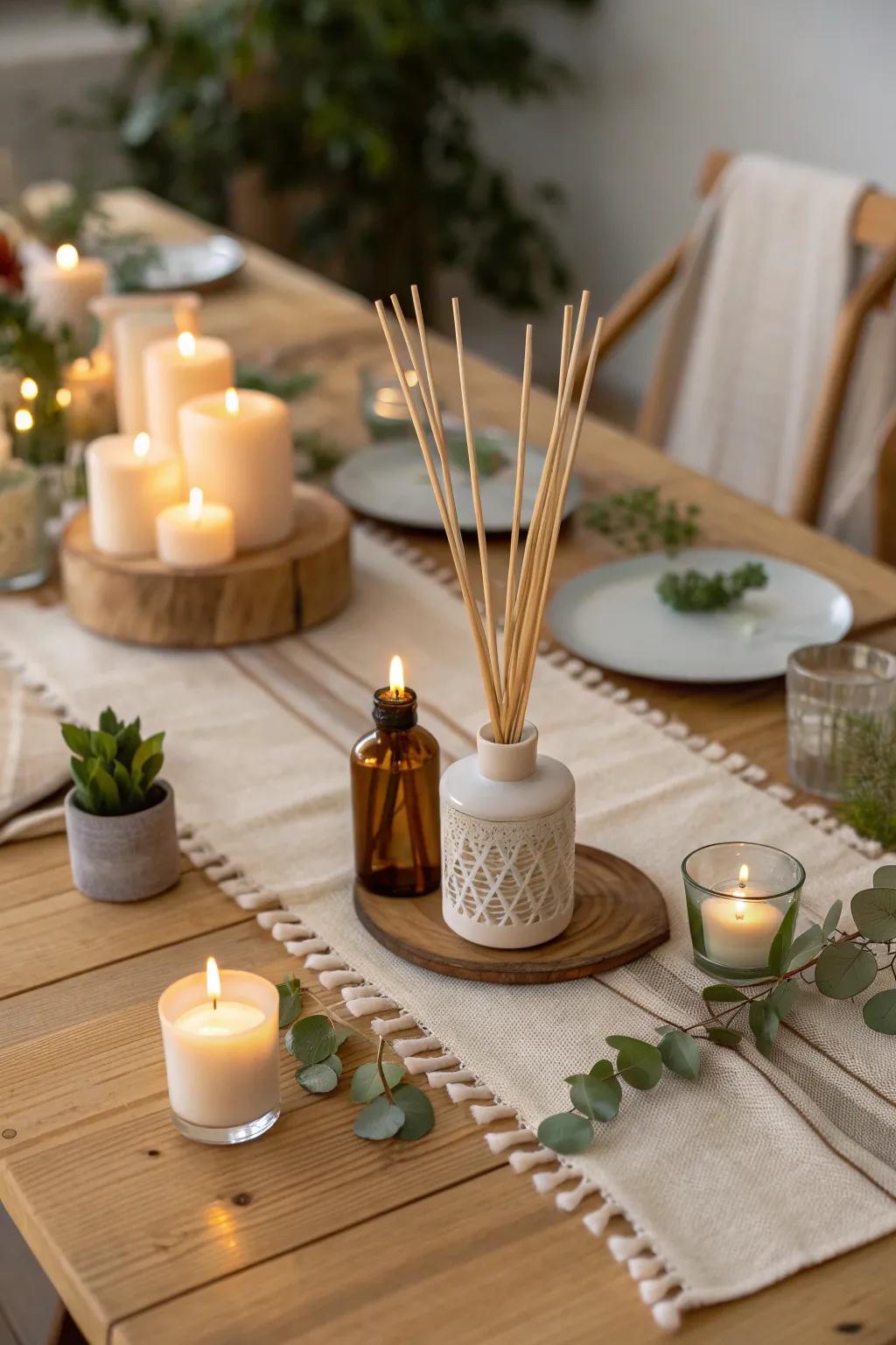 Engage the senses with a subtly scented atmosphere.