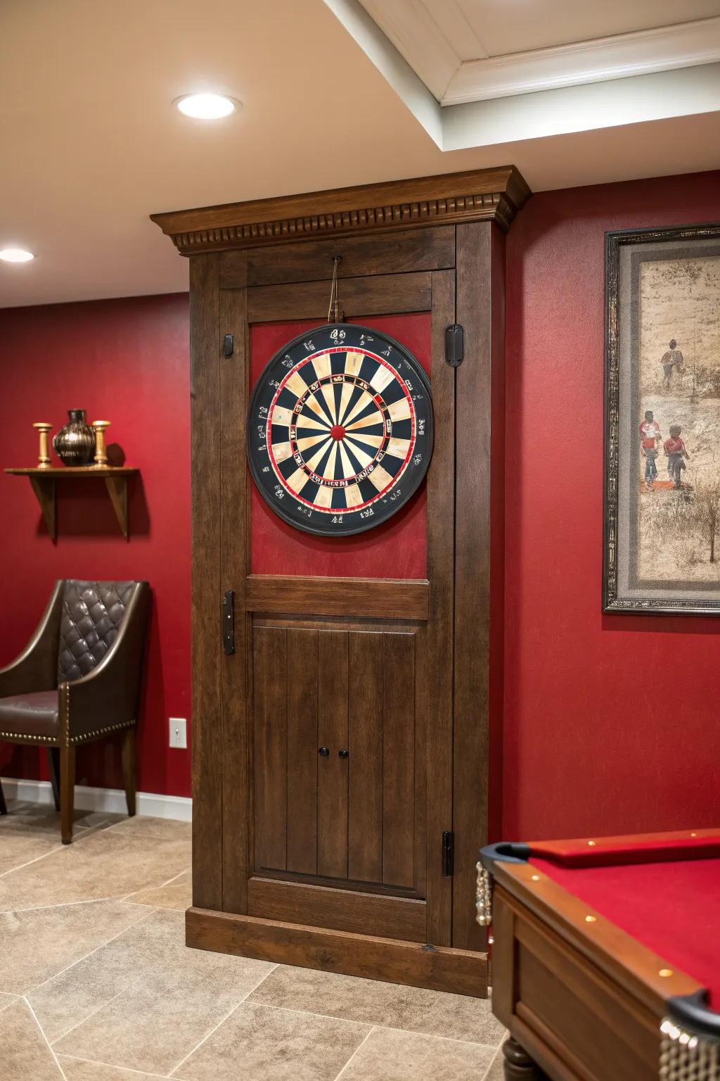 Brighten your space with a colorful cabinet that adds energy and excitement to your game area.