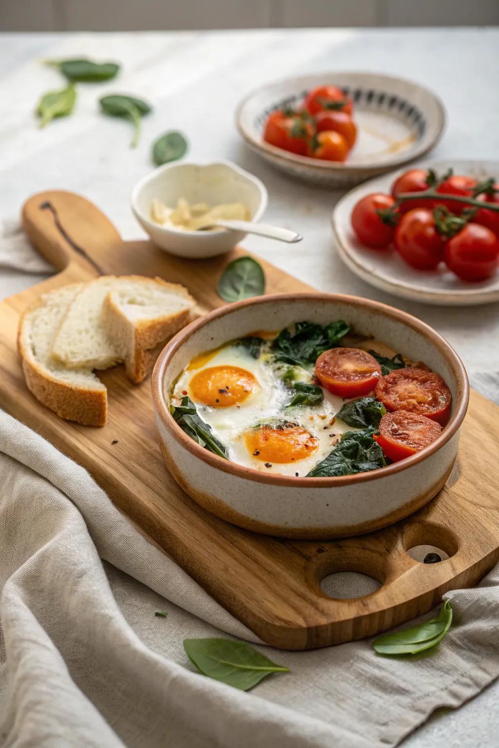 Start your day with baked eggs, a healthy and straightforward breakfast solution that’s full of flavor.