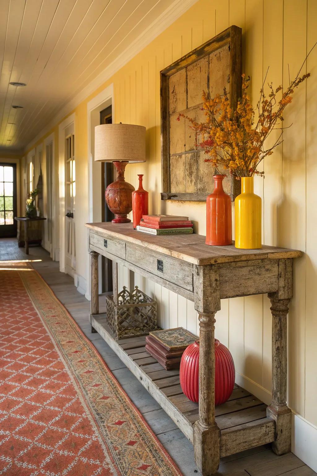 A console table is a perfect spot for personal and decorative items.