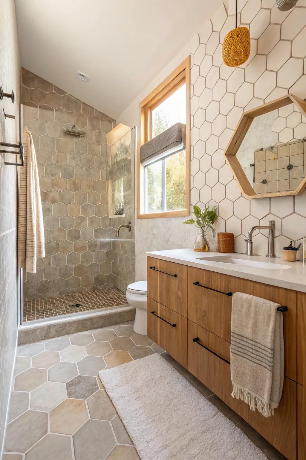 Mix and match tiles for an eclectic look that showcases your unique style.