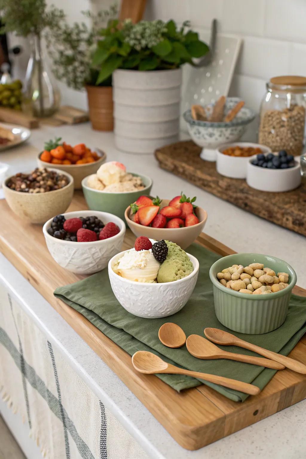 Indulge in a taste of Italy with a delightful gelato bar.