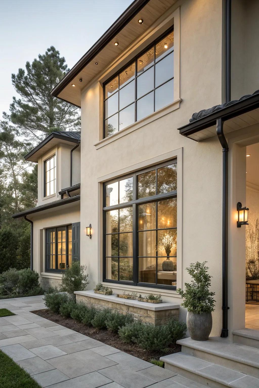 Wide trims make a bold statement, adding drama to your home. #BoldArchitecture #CurbAppeal