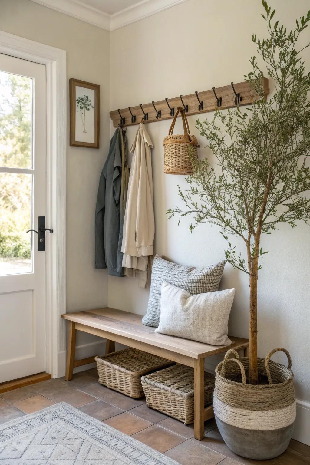 Welcome guests with an entryway that invites warmth and comfort.