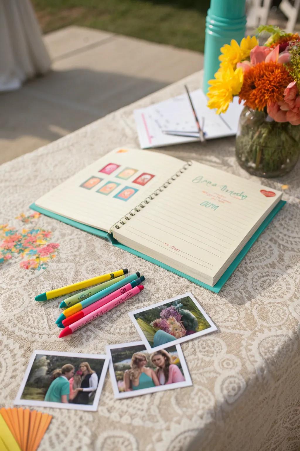 Collect heartfelt messages and memories with an interactive guest book that lasts a lifetime.