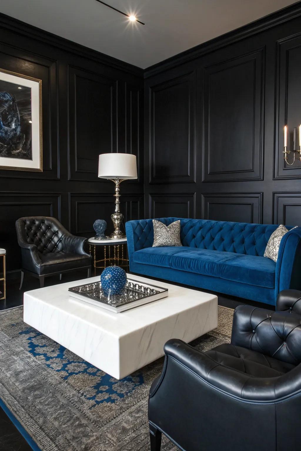 A pop of white can refresh and balance the intensity of dark tones. 🌿✨ #WhiteAccents #DesignBalance