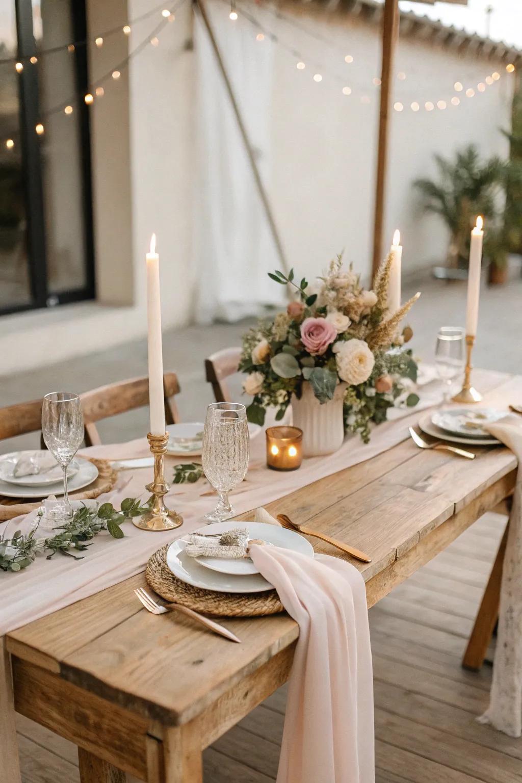 Embrace simplicity with minimalist decor that speaks volumes. #MinimalistWedding #StylishSimplicity