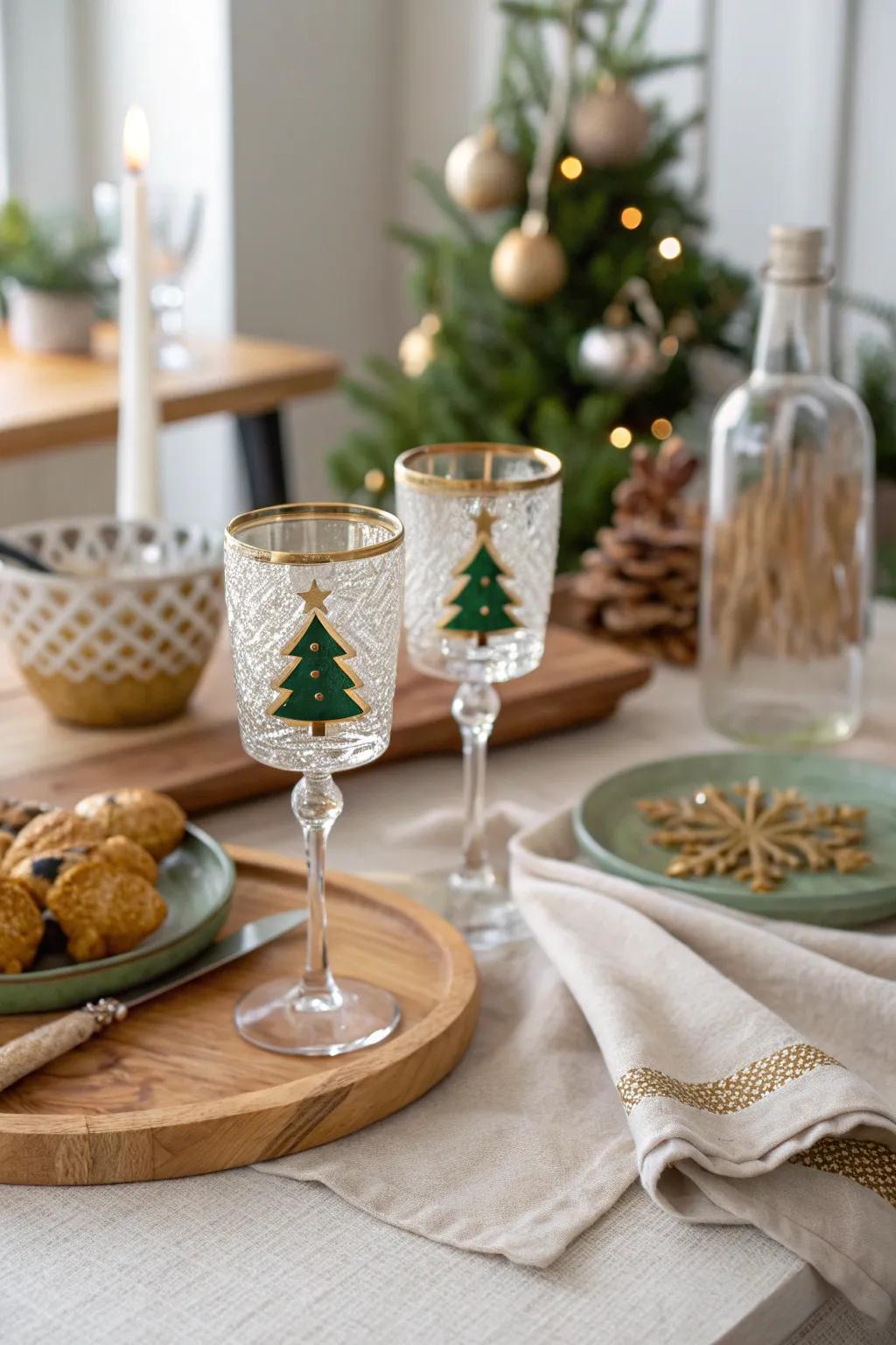 Personalize your glassware with festive markers that are as practical as they are pretty. 🍷✨ #PersonalizedElegance #GlitzAndGlam