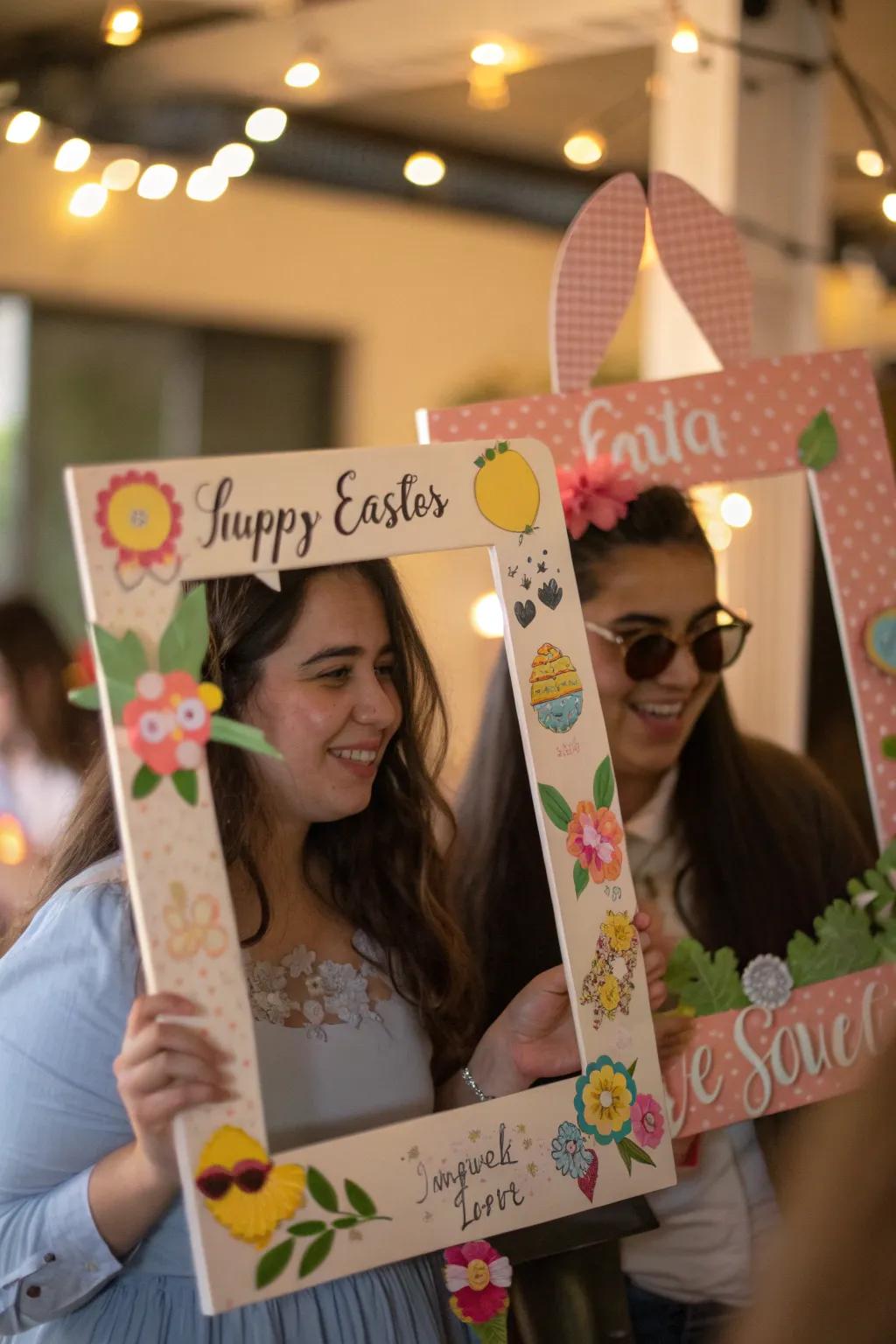 Frame your fun with personalized photo frames that add a unique flair to your Easter pics.