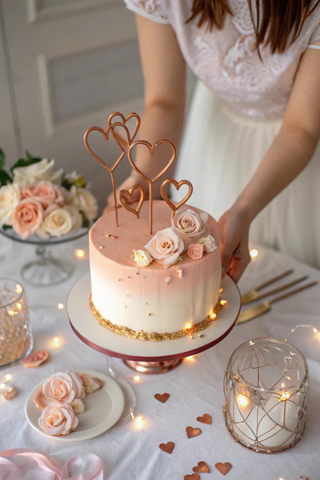 A touch of heart adds warmth and love to your birthday cake. 💖 #Heartfelt #BirthdayLove #CakeDesign