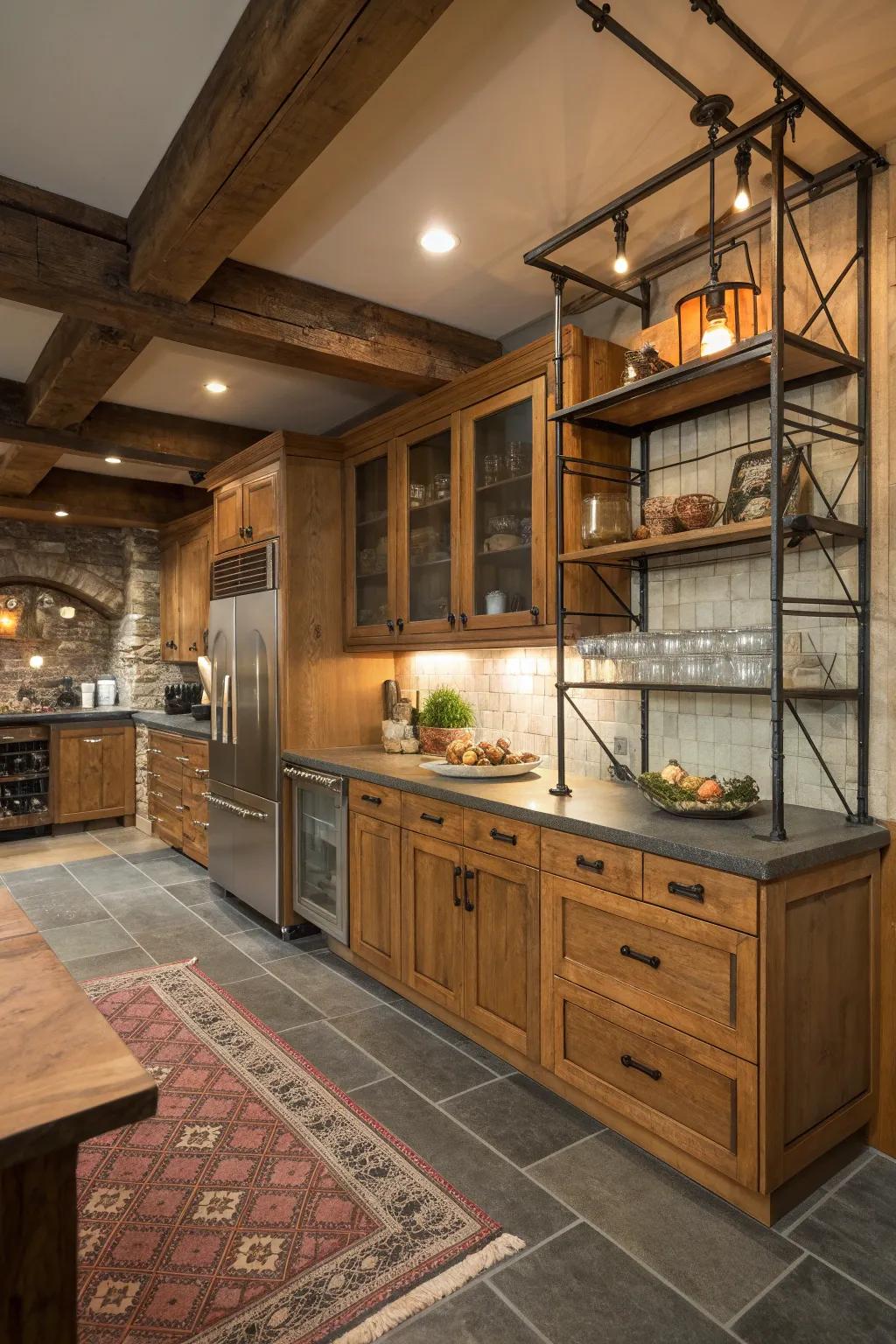 Rustic meets industrial for a kitchen that's bold and inviting. 🔨 #RusticDesign