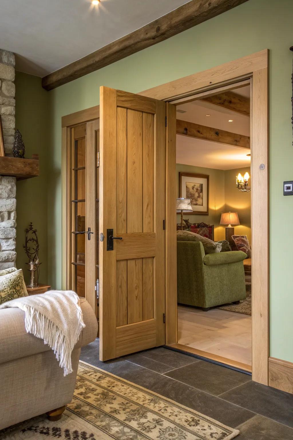 Prioritize sustainability with doors crafted from eco-friendly materials that look beautiful. #EcoFriendlyDesign #SustainableLiving #NaturalBeauty