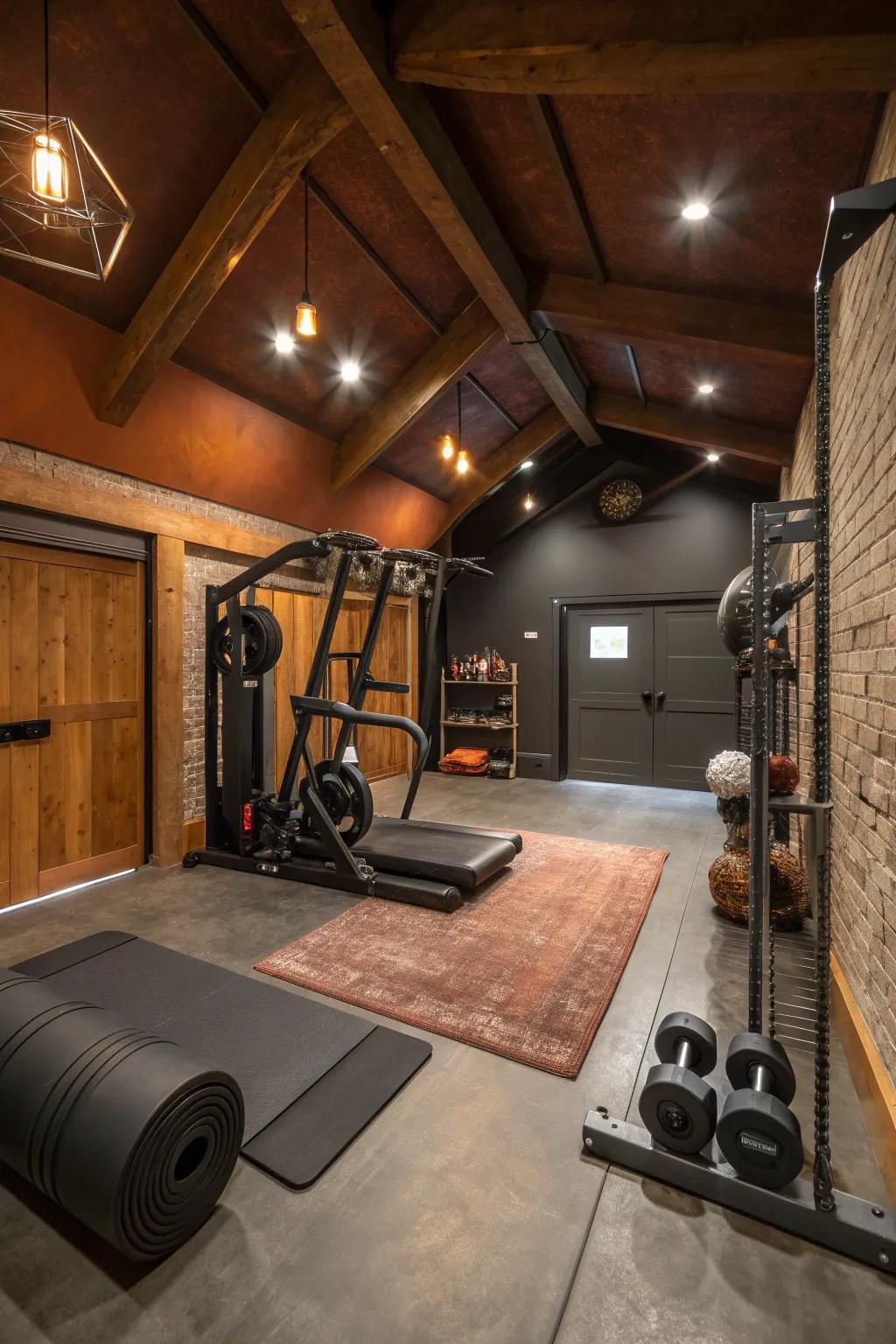 Stay fit and focused with a dedicated fitness zone that brings the gym to your garage.