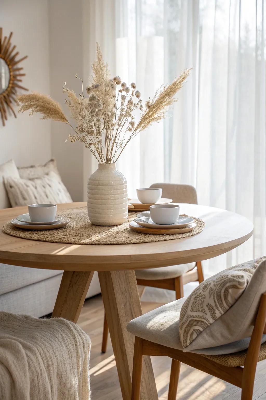 Soft textures complement minimalist designs by adding coziness.