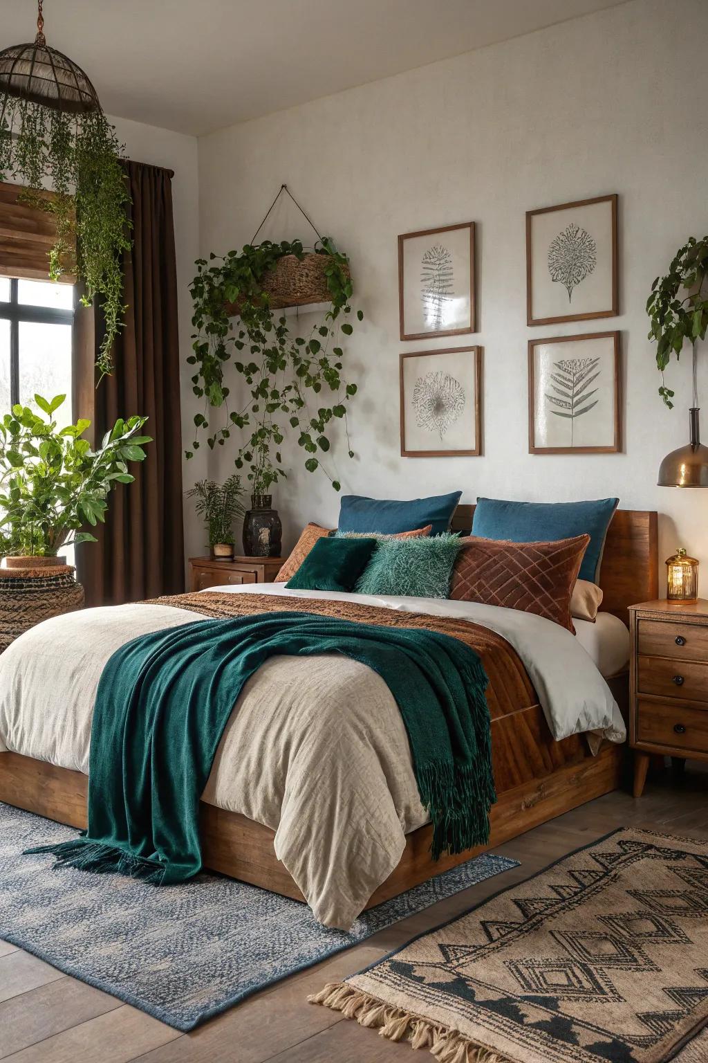 Moody tones create a dramatic yet inviting atmosphere. 🌙 #MoodyDecor #BedroomInspiration