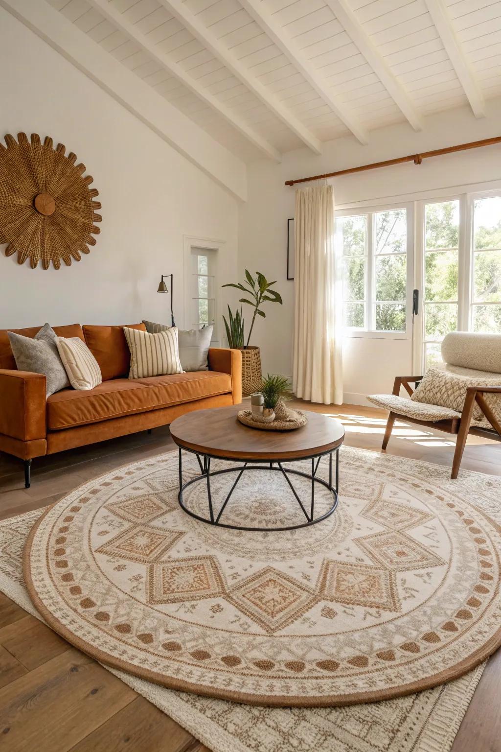 Play with shapes for a visually intriguing and balanced living space. #ShapePlay #InteriorInnovation