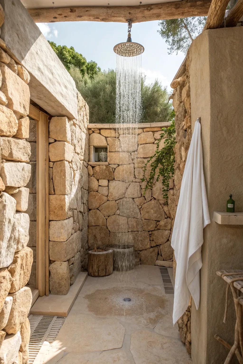 Experience the luxury of a waterfall showerhead, bringing the tranquility of nature into your home. 🌊 #SpaExperience #LuxuryLiving