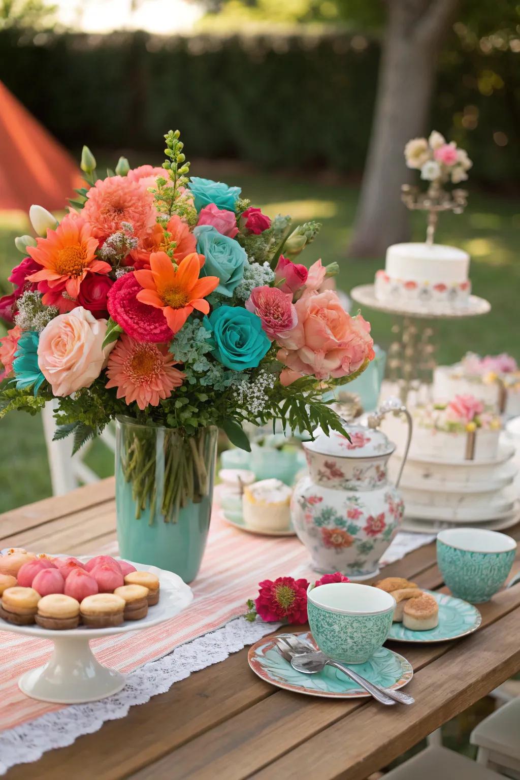 Invite elegance and whimsy to your table with a garden tea party setting that's perfect for summer afternoons. 🌷 #TeaParty #GardenGathering