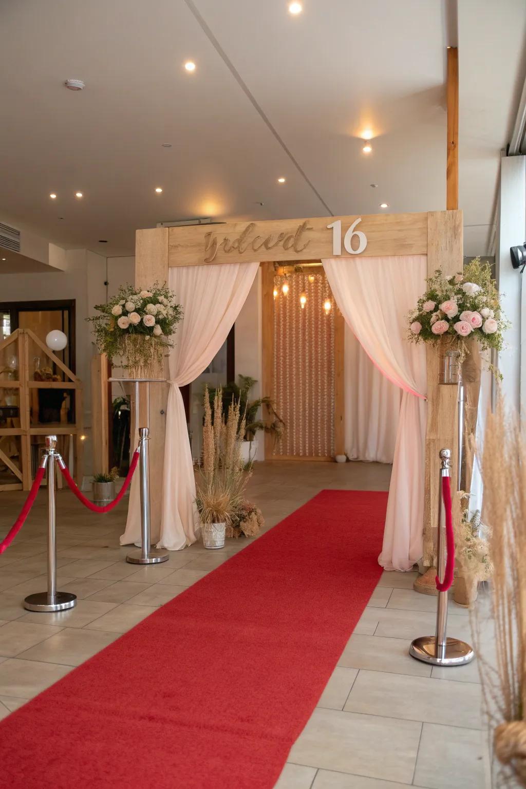 Roll out the red carpet and welcome your guests in style. 🎈 #PartyEntrance #VIP