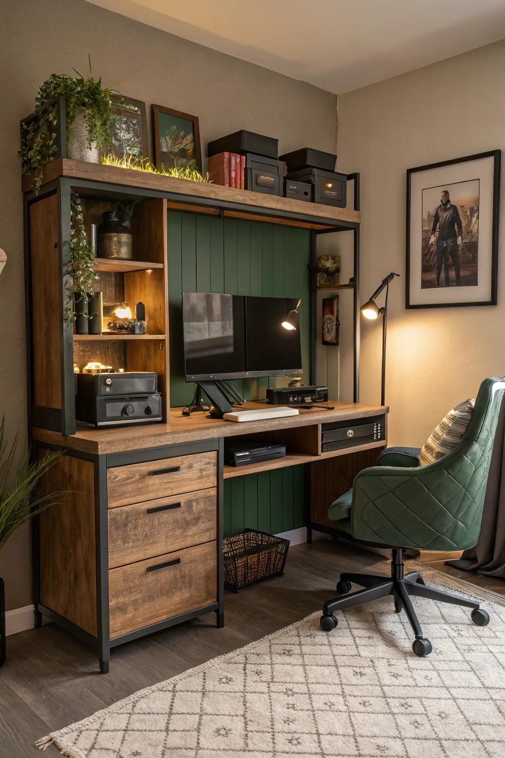 Smart and stylish, functional furniture elevates your gaming space with ease. #FunctionalDesign #SmartFurniture