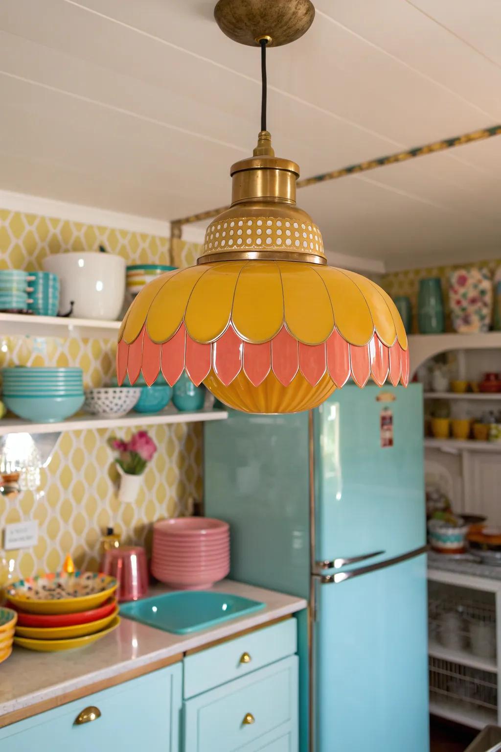 ✨ Mix and match vintage styles for a kitchen lighting design that's truly one-of-a-kind. #EclecticDecor #PersonalizedStyle