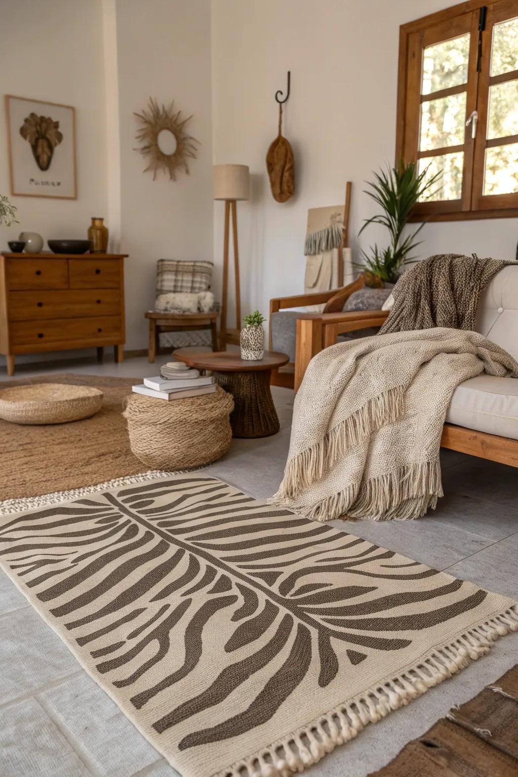 Layering textures with zebra print creates a cozy and inviting living space. 🛋️🖤 #CozyHome #TexturePlay