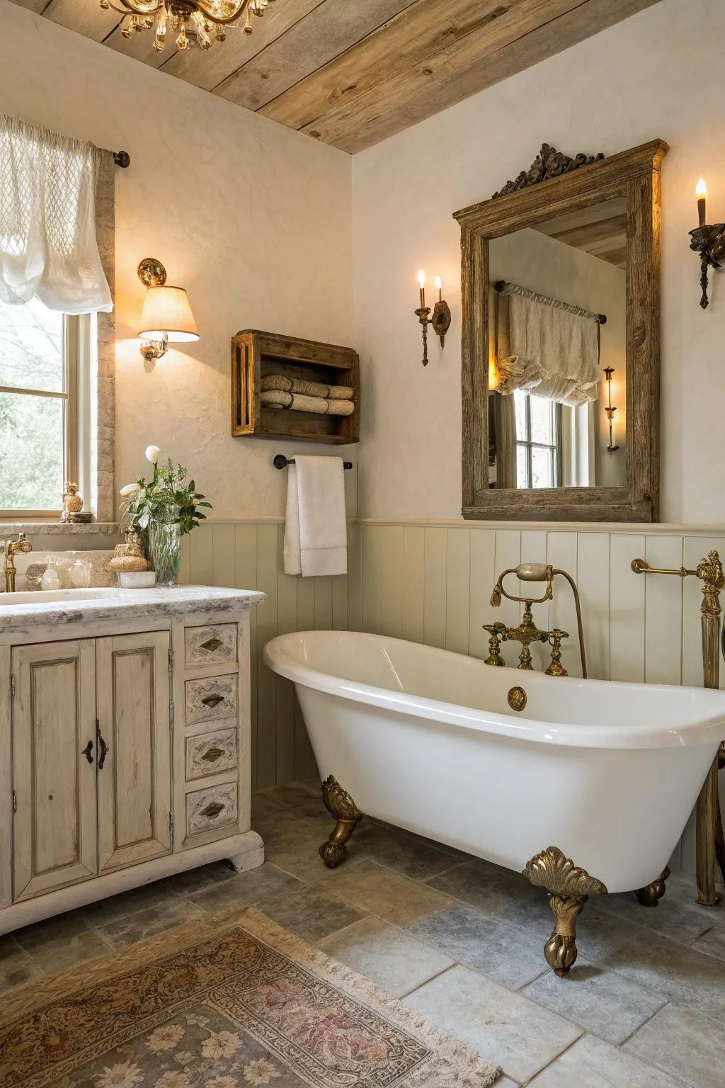 Rediscover charm with vintage touches that add character and warmth.