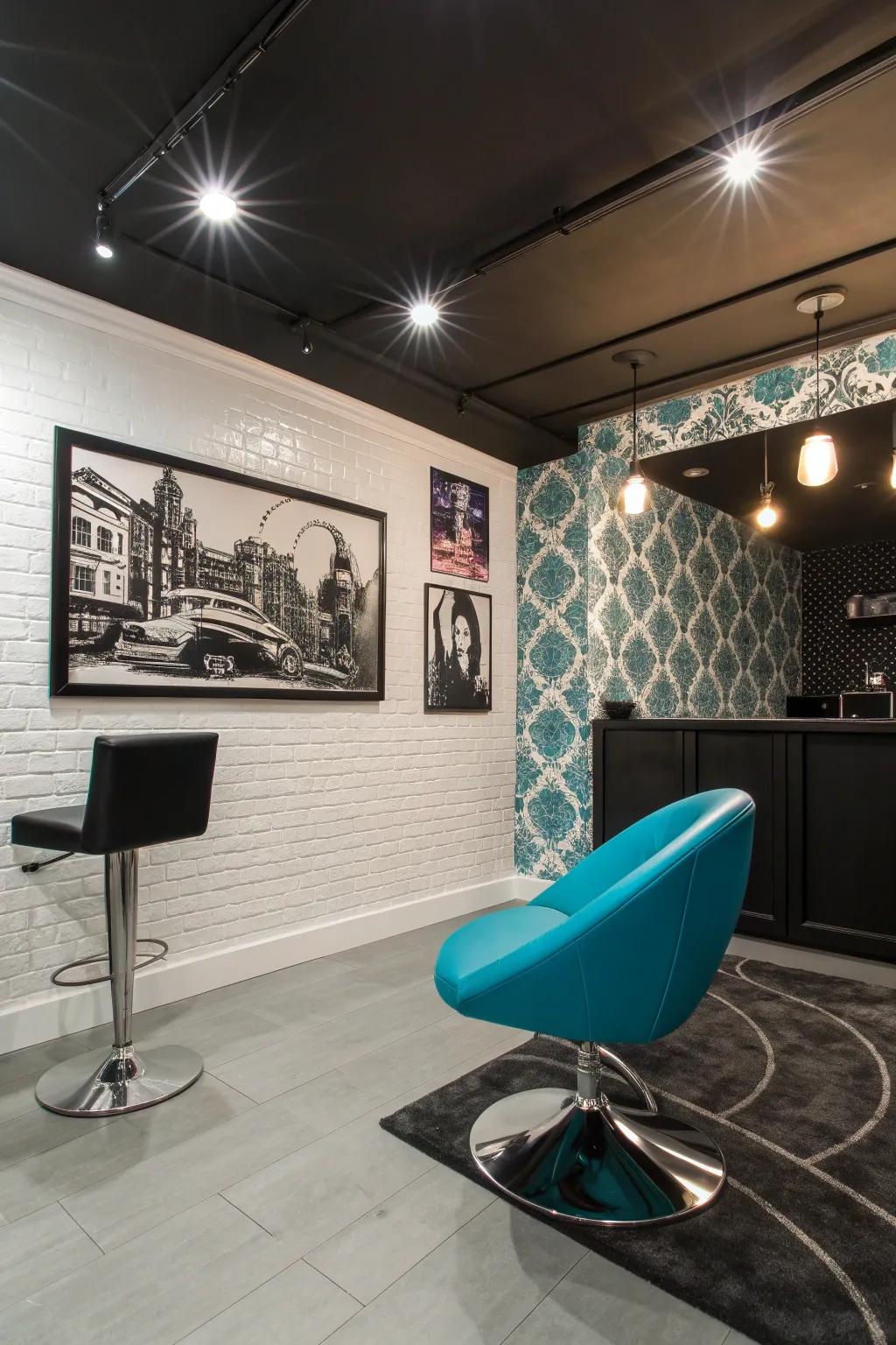 Make your walls a work of art with bold feature designs.