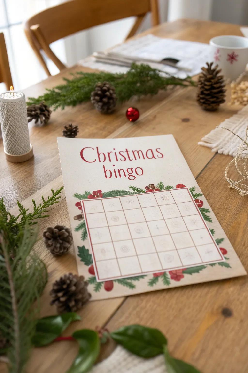 Challenge your guests with bingo cards that double as word search puzzles.
