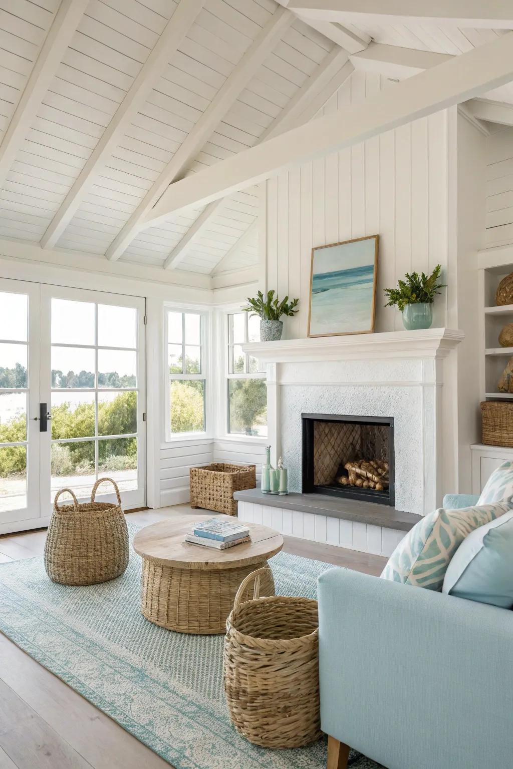 Coastal colors weave a serene and cohesive atmosphere throughout your home.