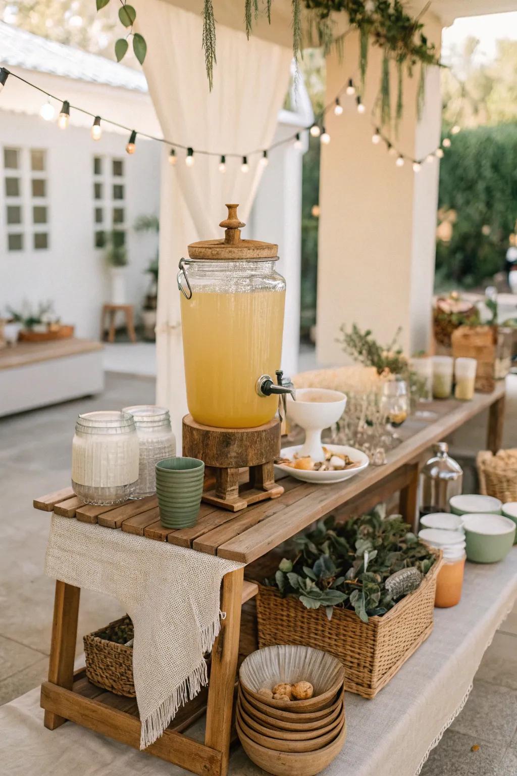 Engage your guests with interactive drink stations for a personalized experience.