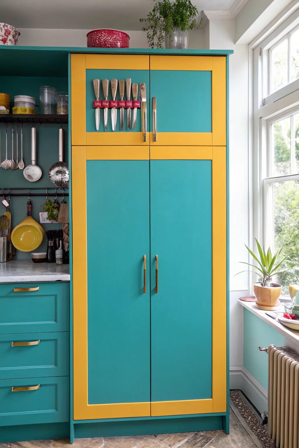 Keep metal utensils organized and accessible with magnetic strips for a clutter-free kitchen. #KitchenStorage #MagneticOrganization