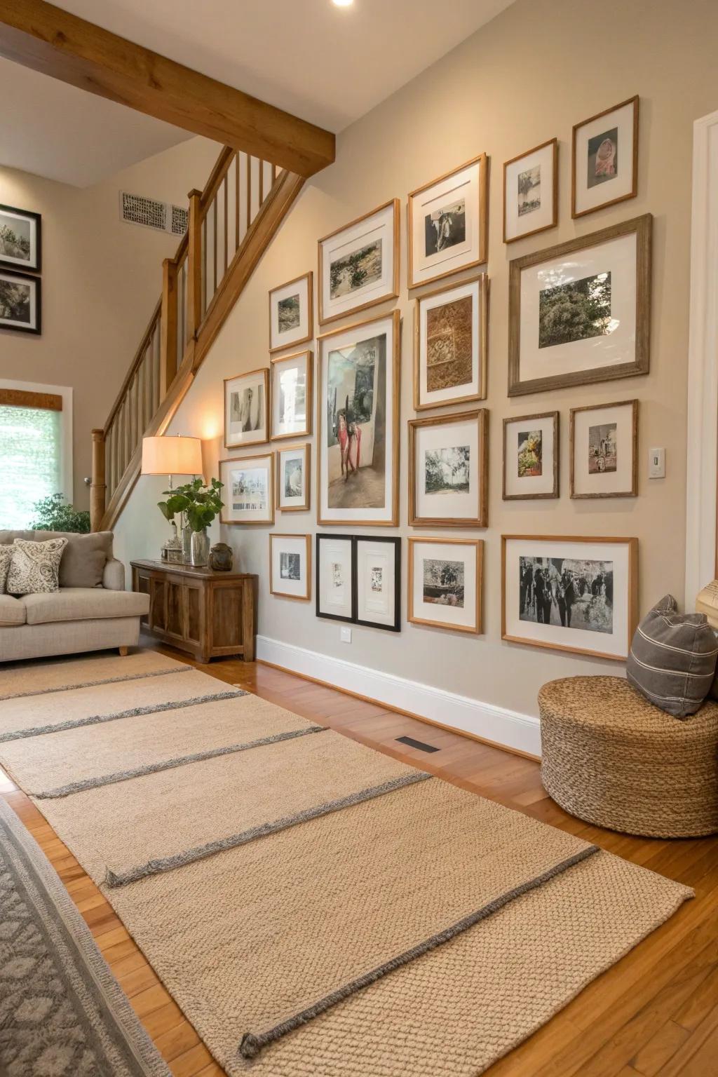 Elevate your photo wall with oversized mats that give each picture a dramatic, gallery-like presence.