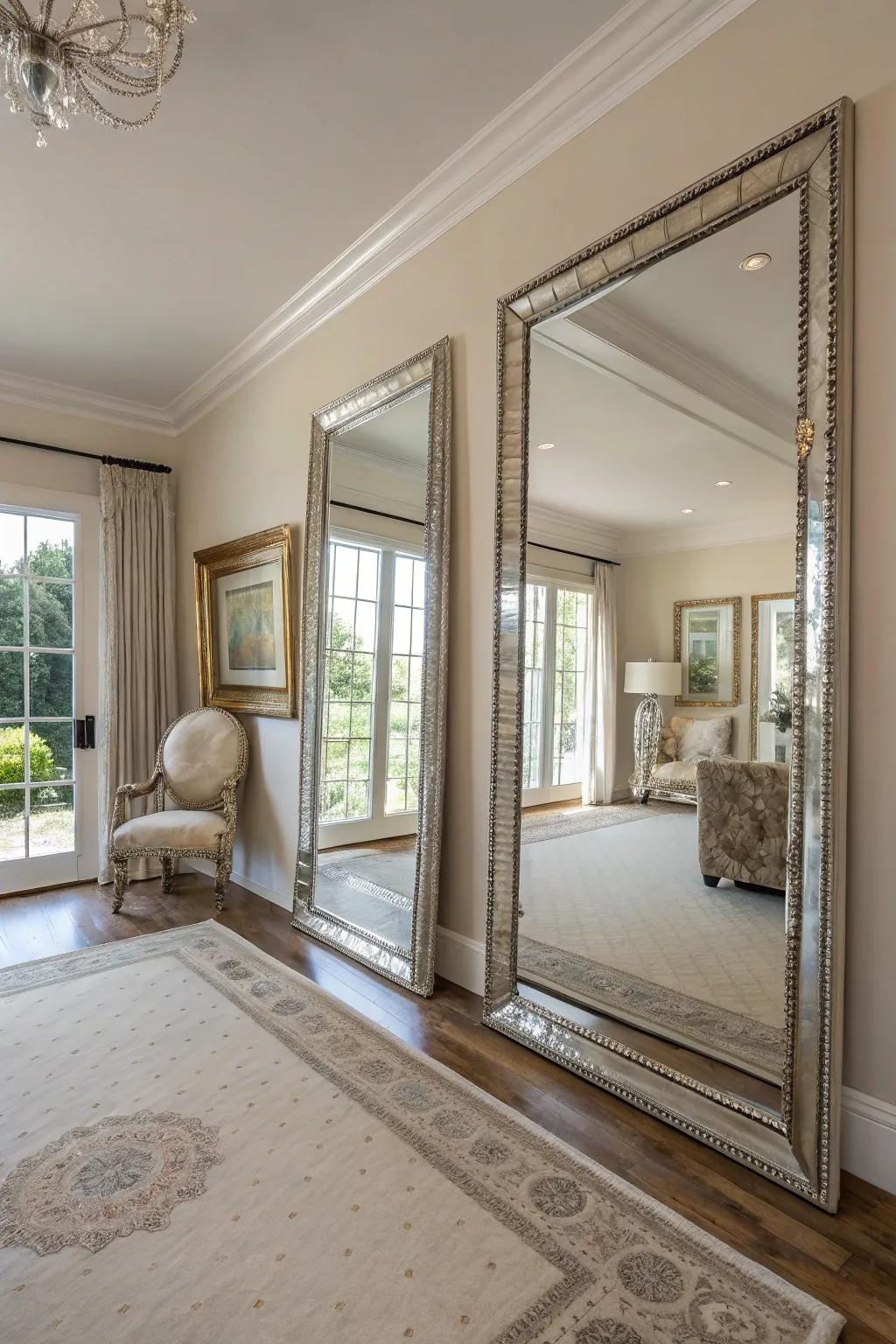 Create the illusion of space and light with mirror frames that enhance any room.