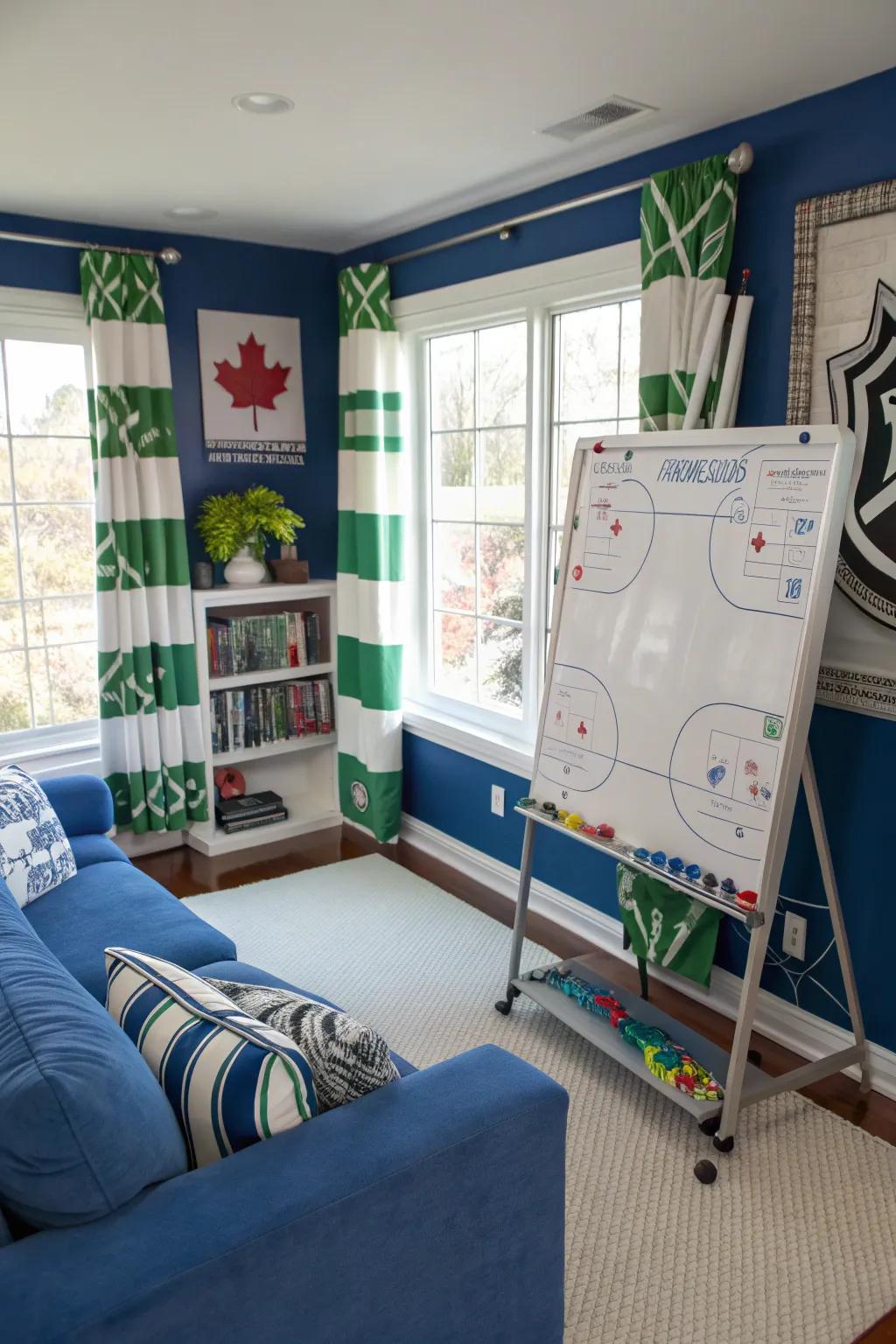 Keep the excitement fresh with an interactive sign that changes with each game.